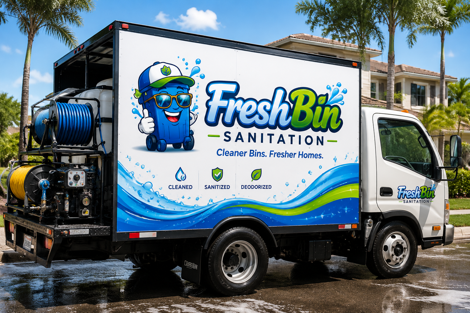 Fresh Bin Sanitation service truck